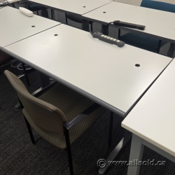 Teknion Grey Office Height Adjustable Training Table 42" x 24"